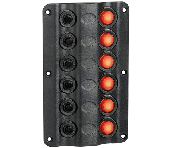 Panel Electrico Ondulado tipo LED 6 interruptores