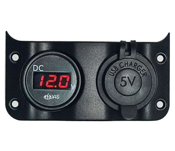 Voltmeter Panel with Double USB