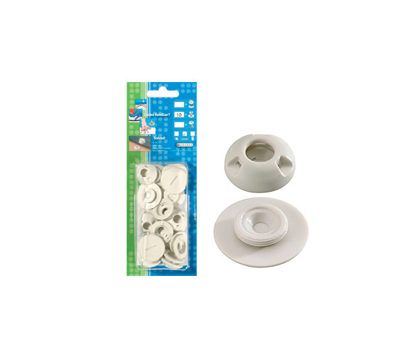 plastic brooch with cap White 10 units