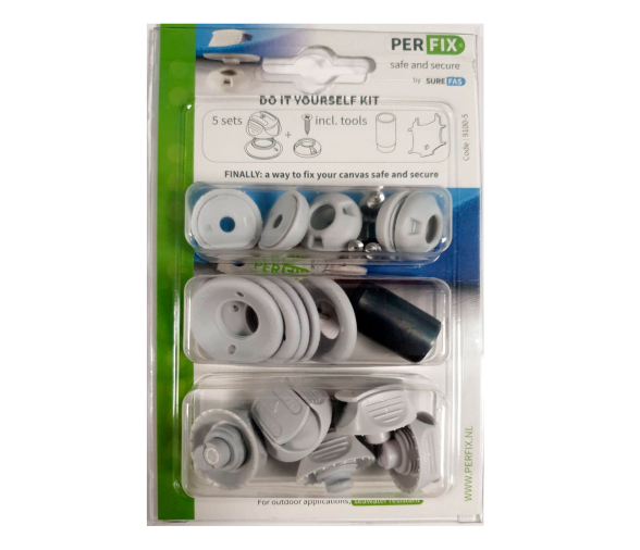 Perfix Kit 5 Broches Completos Grises