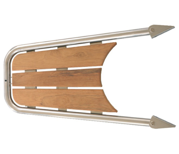 Simple Inox Gangplank with 3 Step Telescopic Ladder