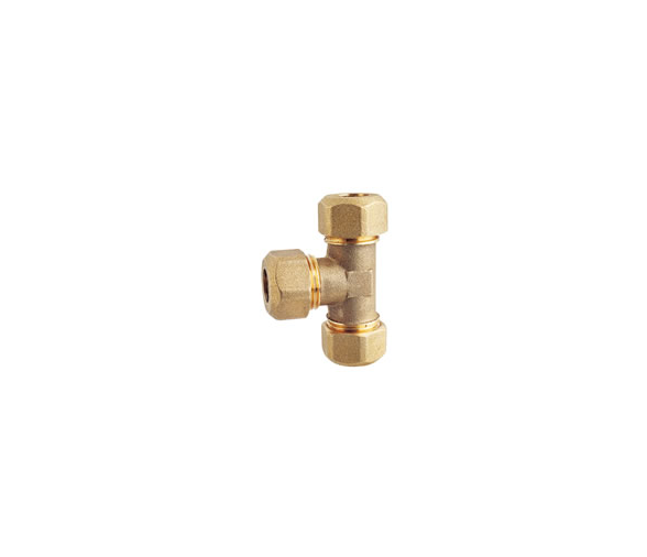 Brass comprssion T- joint