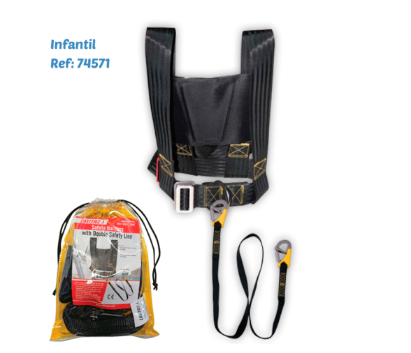 Safety Harness ISO with Double Safety Line ISO, Set