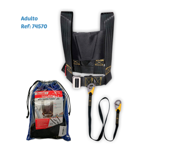 Safety Harness ISO with Double Safety Line ISO, Set