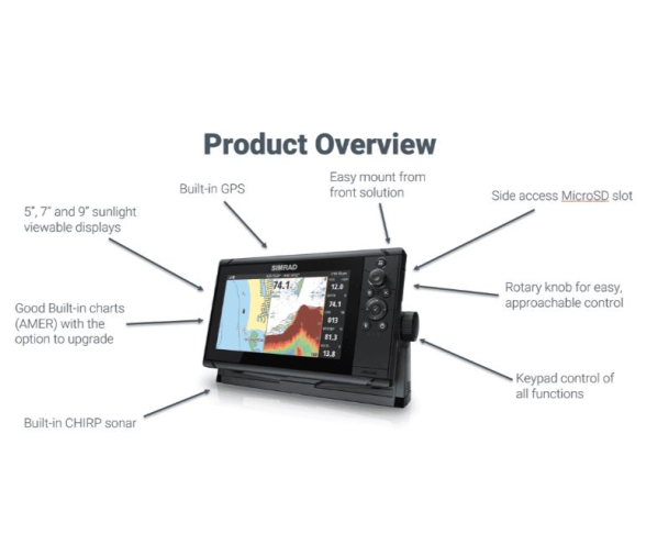 Simrad GPS Plotter Sonda Cruise 9" con Transductor