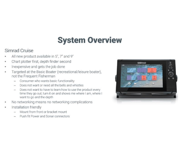 Simrad GPS Plotter Sonda Cruise 9" con Transductor