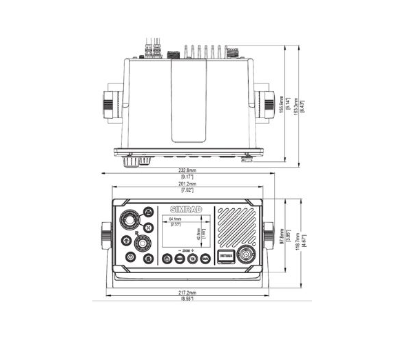 Simrad RS40 VHF con DSC y AIS Receptor