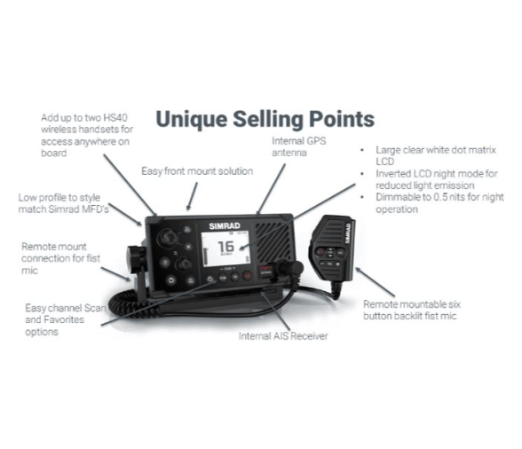 Simrad RS40 VHF with DSC and AIS Receive