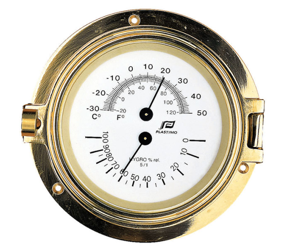 Thermometer-hygrometer Plastimo brass 4.5