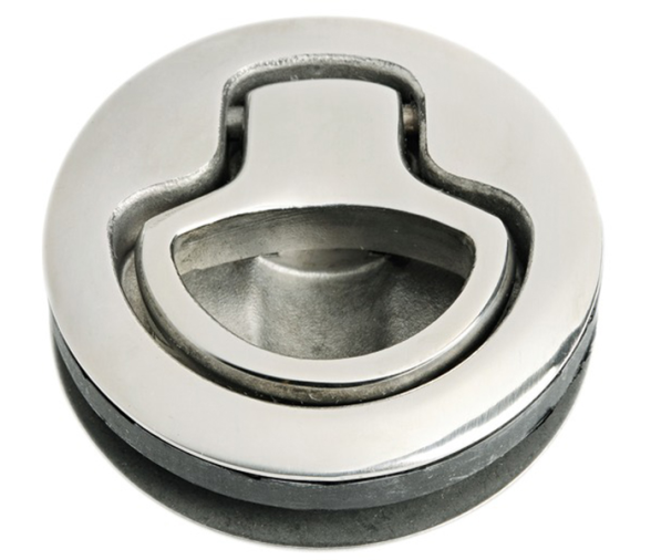Small Inox Handle for Hatches Without Lock