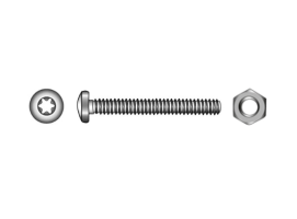 Blister Tornillo con Tuerca ISO 14583 + DIN 934