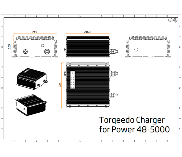 Torqeedo Charger 650W for Power 48-5000