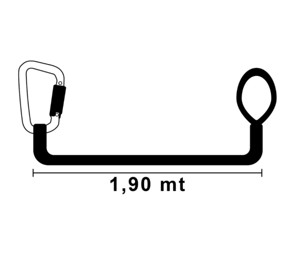 Trem Línea de Vida 1 Mosquetón