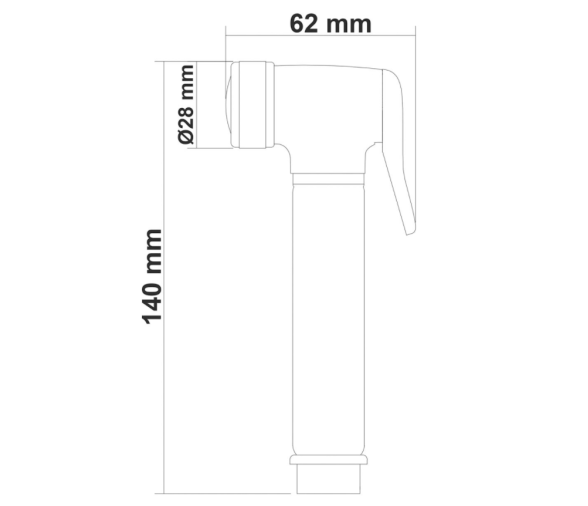 Trem Pulsador de Ducha 140mm