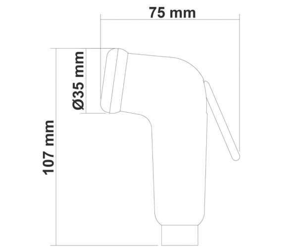 Trem Pulsador de Ducha Blanco