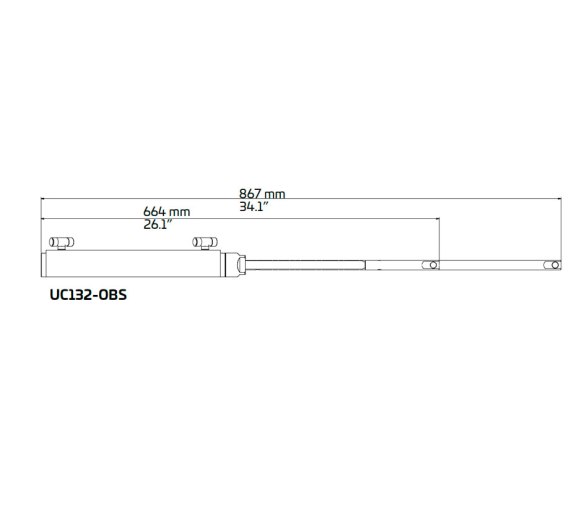 Ultraflex UC132-OBS Outboard Hydraulic Cylinder