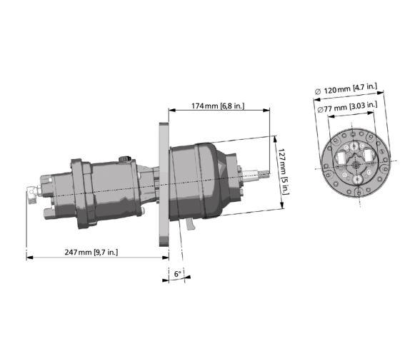 Ultraflex Timón Inclinable UP20T