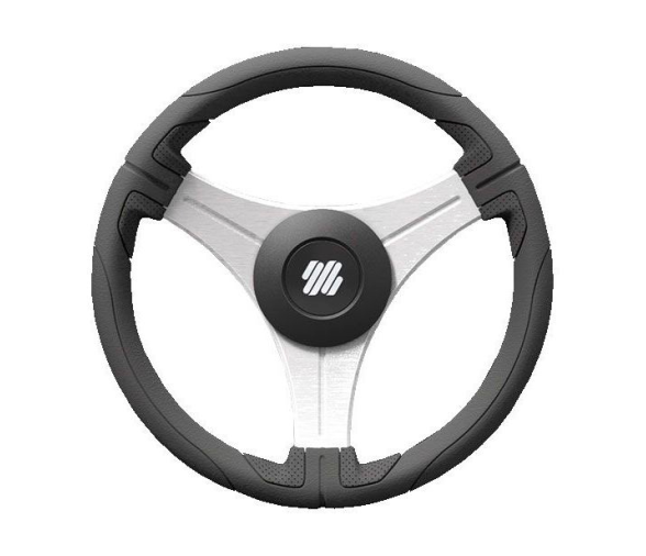 Ultraflex Ustica Black Silver Steering Wheel