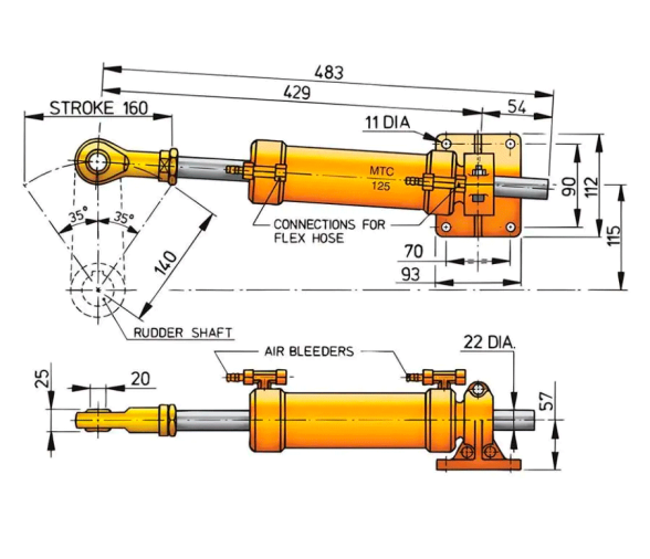 Vetus Cylinder Type  MTC125, For 10 Mm Tubing