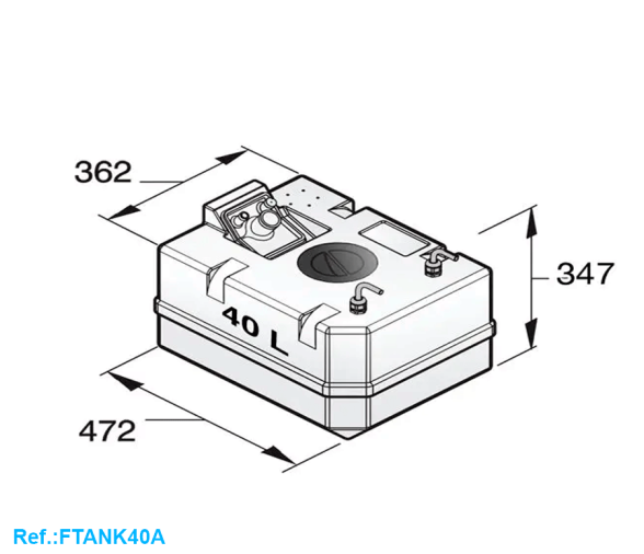 Vetus Tanque Gasoil para Tubo 8 mm