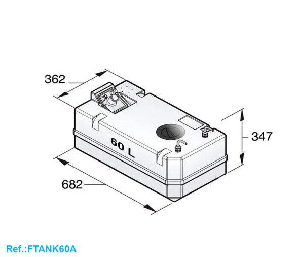 Vetus Tanque Gasoil para Tubo 8 mm