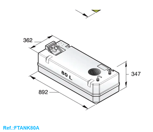 Vetus Tanque Gasoil para Tubo 8 mm