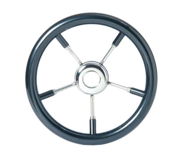 Steering Wheel Carbon 350 mm with Stainless Steel Spokes