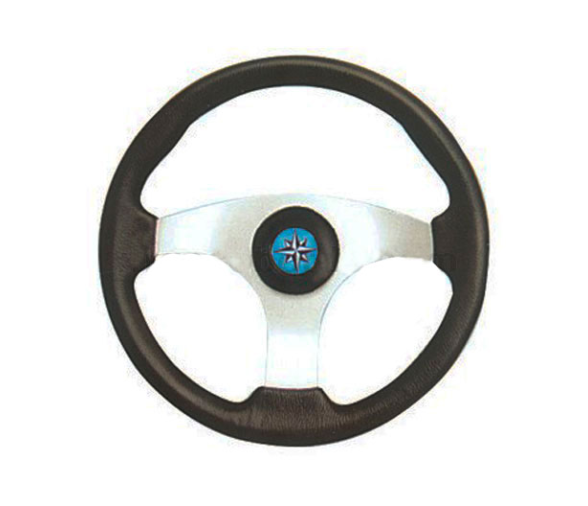 Silver Black 350 mm Technic Steering Wheel