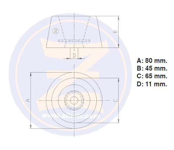 Zineti Anodo de Magnesio con Agujero Circular para Atornillar