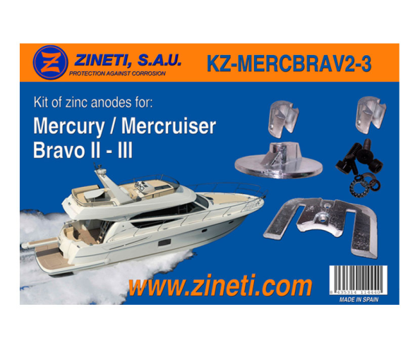 Zineti Kit Anodos Mercury-Mercruiser Bravo II-III