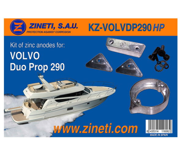 Zineti Kit Anodos Serie Volvo Duo Prop 290 HP