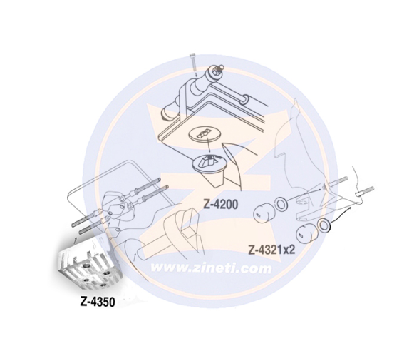 Zineti Kit de Anodos para Mercury Alpha One